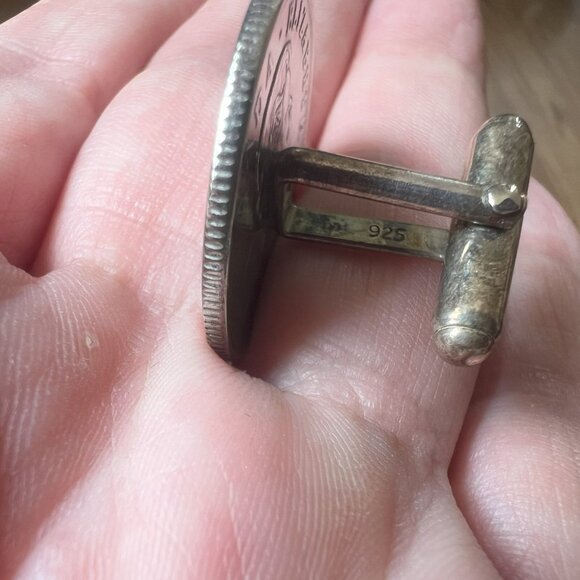 Paralympics Cuff Links Canada Quarters Coins Sledge Hockey Winter 925 Silver - Picture 3 of 10